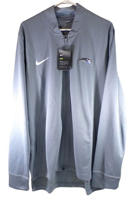 Orlando Magic Nike Dri-Fit Team Issued Warm Up LS Zip Up Shirt New Gray L Tall