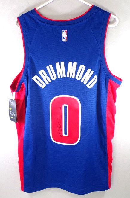 Andre Drummond Signed Detroit Pistons Nike Basketball Jersey Auto Autograph