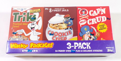 2010 Topps Wacky Packages Stickers Series 7 Parody 3-Pack Cereal Box Triks