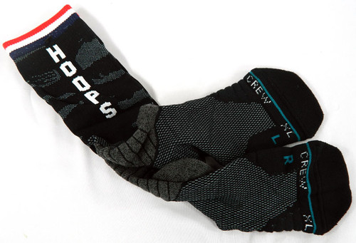 1-Pair Charlotte Hornets NBA Team Issued Black Hoops for Troops Socks Crew XL