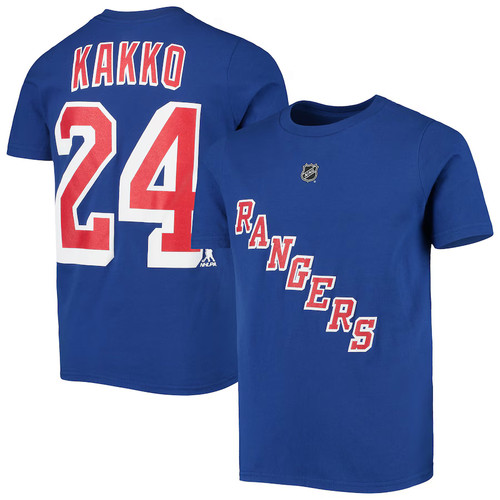 Kaapo Kakko #24 New York Rangers Fanatics NHL Tee Shirt New Blue Adult Small
