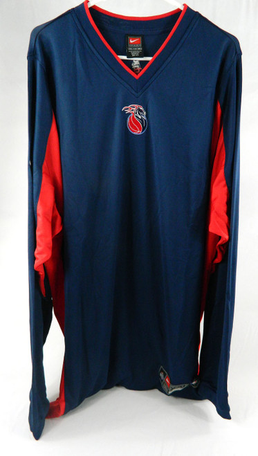 2002-03 Detroit Pistons Team Issued Long Sleeve Blue Shooting Shirt 2XL New