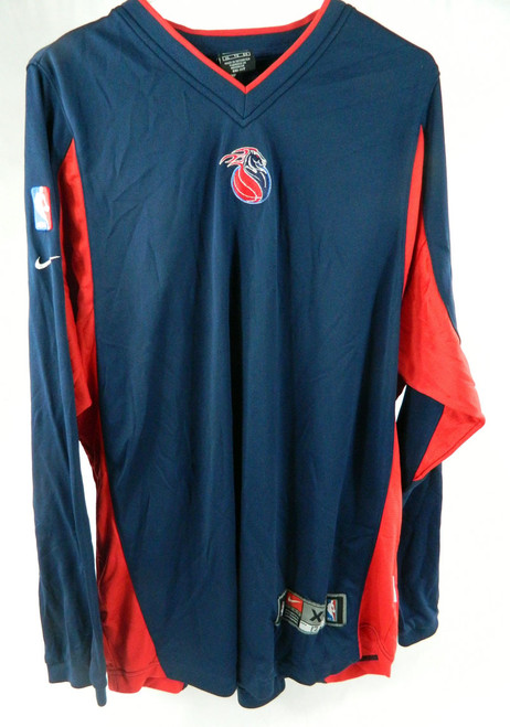 2003-04 Detroit Pistons Michael Curry #12 Game Used Navy Shooting Shirt XL New