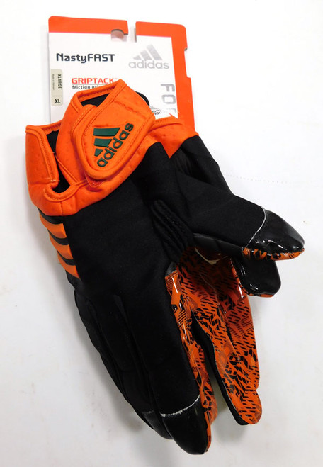 adidas NastyFAST GripTack Football Glove Adult Size XL Orange NOS