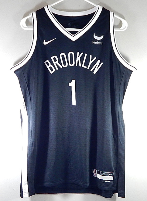 Mikal Bridges #1 Brooklyn Nets Nike Swingman Icon Webull Jersey Black Youth XL