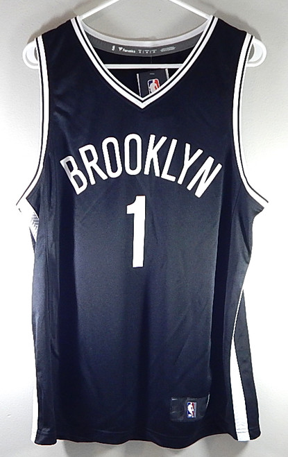 Mikal Bridges #1 Brooklyn Nets Fanatics Fast Break Jersey Black White New XL