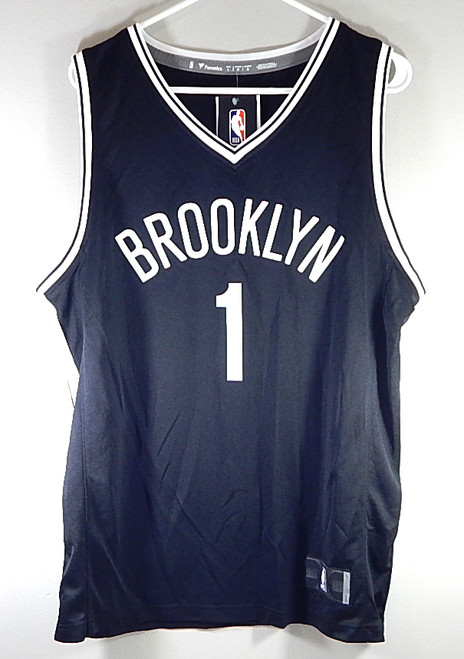 Mikal Bridges #1 Brooklyn Nets Fanatics Fast Break Jersey Black White New Medium