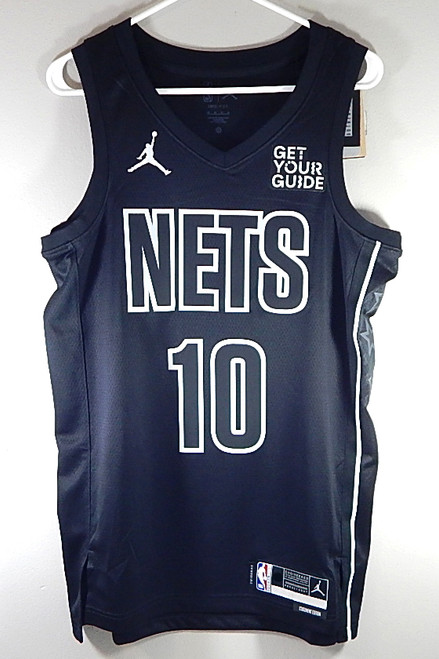 Ben Simmons #10 Brooklyn Nets Jordan Nike Swingman Guide Jersey Black New 44 M