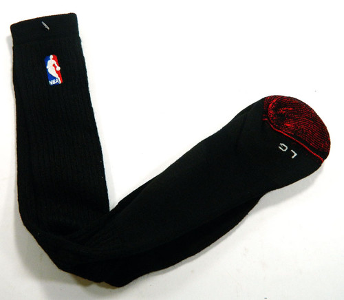 1-Pair NBA Team Issued Black Socks Tall Large New