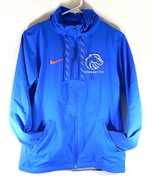 Boise State Broncos Gymnastics Nike Dri-Fit Hooded Jacket Windbreaker Blue Small