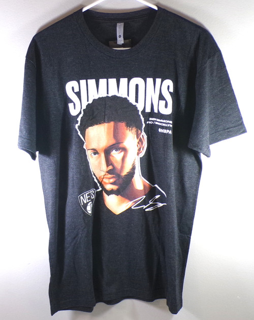 Ben Simmons #10 Brooklyn Nets Next Level Tee Shirt Heather Gray New M
