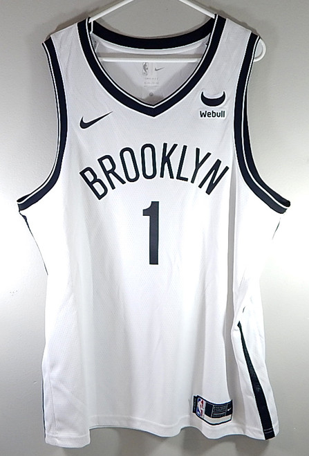 Mikal Bridges #1 Brooklyn Nets Nike Swingman Webull Jersey White New 56 2XL