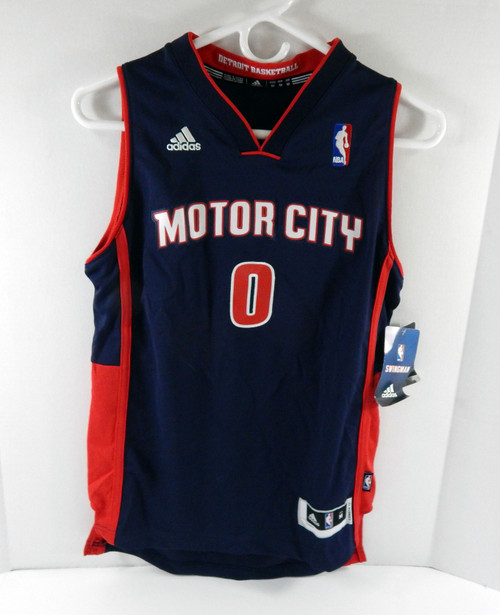 Youth Detroit Pistons Andre Drummond #0 Swingman Navy Jersey Motor Adidas NWT M