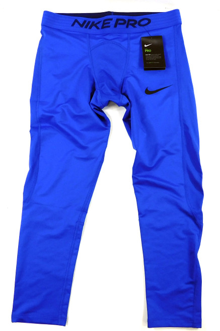 Mens Nike Pro Dri-Fit Training Pants Tight Fit Compression (Large) Blue NWT