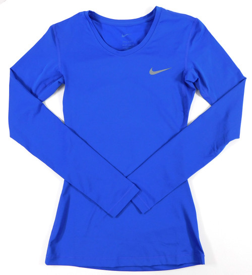Womens Nike Dri-Fit Longsleeve Activewear Top (Size XS) Blue New without Tag
