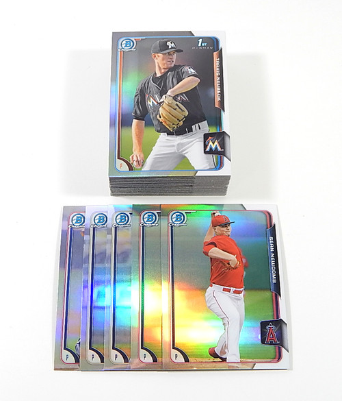 Lot of (48) 2015 Bowman Chrome Baseball Assorted Cards Avg Nm/Mt