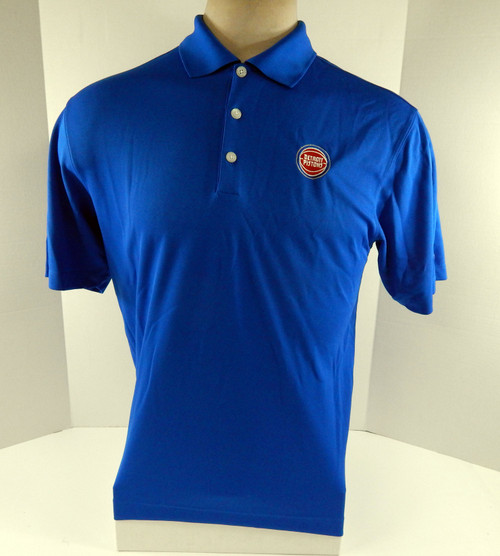 2017-18 Mens Detroit Pistons Authentic Blue Polo Shirt Nike Golf NWT S 360S