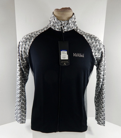 2016-17 Ladies Detroit Pistons Black Curio Zip-Up Jacket Antigua NWT XL 353S