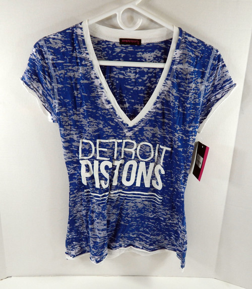 Ladies Detroit Pistons Authentic lue Cloudy T-Shirt Simplysporty NWT S 44S