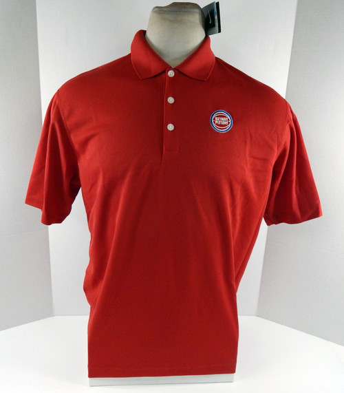 2017-18 Mens Detroit Pistons Authentic Red Polo Shirt Nike Golf NWT M 356S