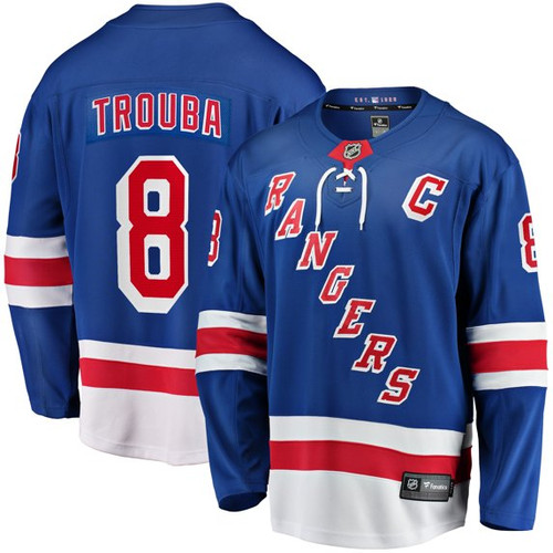 Jacob Trouba #8 New York Rangers Fanatics NHL Hockey Jersey New Royal Blue XL