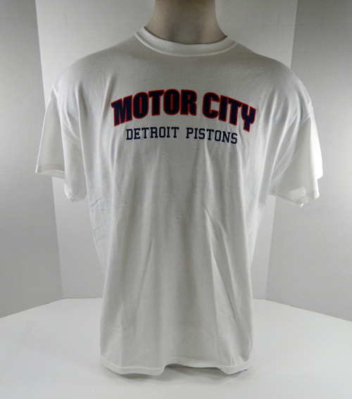 Mens Detroit Pistons Authentic White Shirt Motor City NWT XL 97S