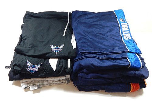 Lot of (10) NBA Warm Up Pants Hornets Mavs Pelicans Warriors Magic Adidas Nike