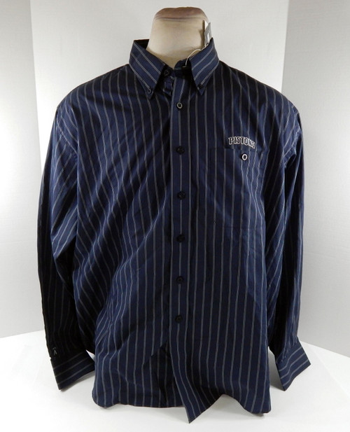 Mens Detroit Pistons Authentic Navy Staff Shirt Antigua NWT XL 19S