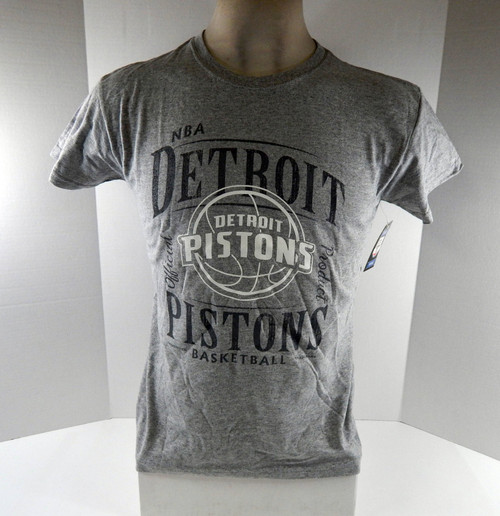Ladies Detroit Pistons Authentic Grey Shirt NBA Basketball NWT M 08S
