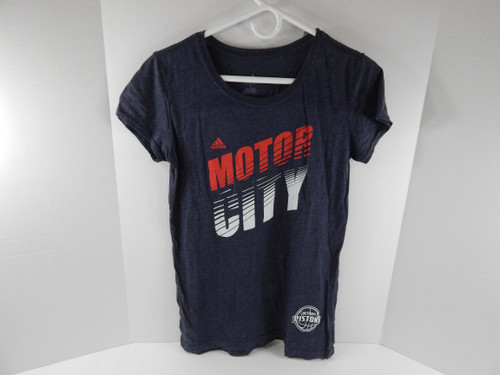 2011 Ladies Detroit Pistons Authentic Grey Shirt Motor City Adidas NWT L 06S