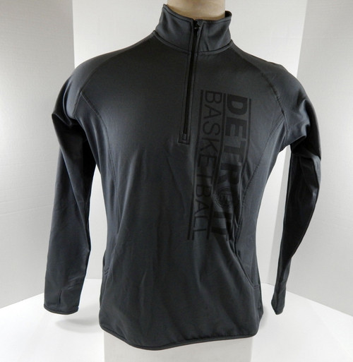 Ladies Detroit Pistons Authentic Grey Quarterzip Jacket Sport-Tek NWT L 14S