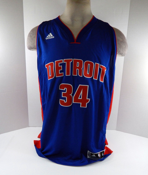 2016 Mens Detroit Pistons Tobias Harris #34 Swingman Blue Jersey Adidas NWT XL 9