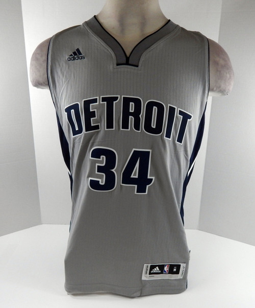2016 Mens Detroit Pistons Tobias Harris #34 Swingman Grey Jersey Adidas NWT M 2S