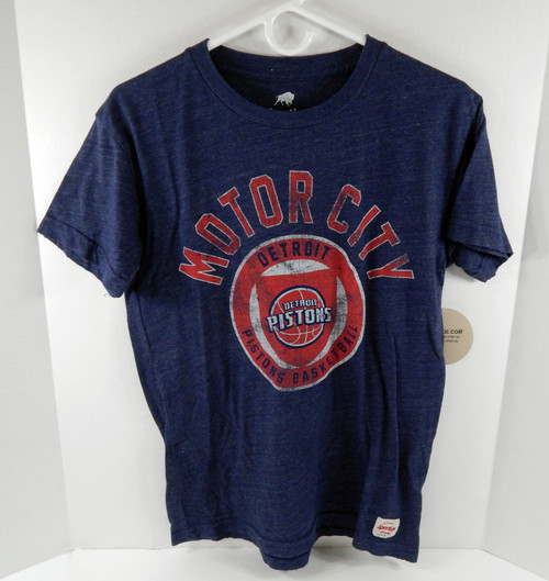 Mens Detroit Pistons Authentic Navy Shirt Motor City Sportiqe NWT L 17S