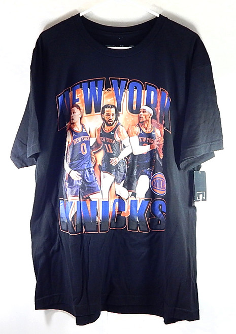 New York Knicks Player Trio Stadium Essentials Tee Shirt T-Shirt New Black XL