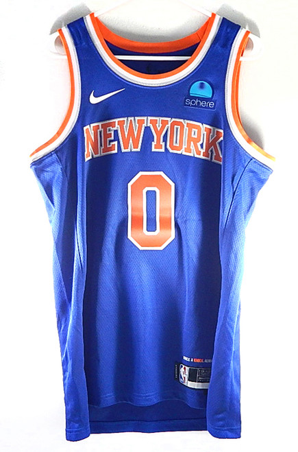 Donte DiVincenzo New York Knicks #0 Nike Swingman Icon Sphere Jersey Blue 40 S