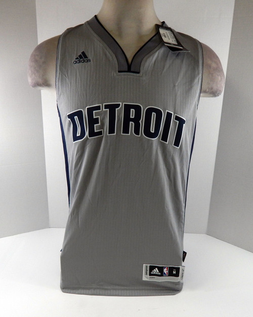 2016 Mens Detroit Pistons Blank Grey Swingman Jersey Alternate Adidas NWT M 54S