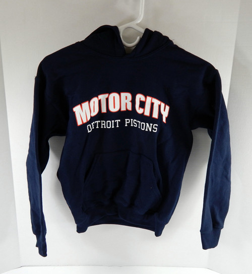 Youth Detroit Pistons Navy Hoodie Sweatshirt Gildan NWT M 70S