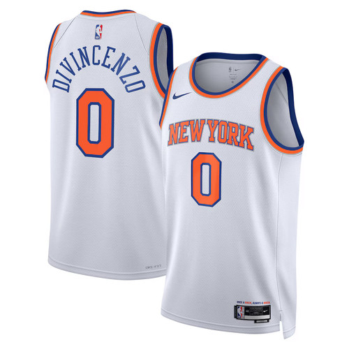 Donte DiVincenzo New York Knicks #0 Nike Swingman Icon Edition Jersey White 40