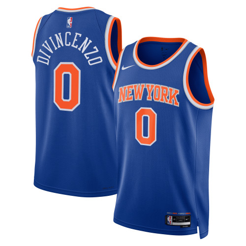 Donte DiVincenzo New York Knicks #0 Nike Swingman Icon Edition Jersey Blue 52 XL