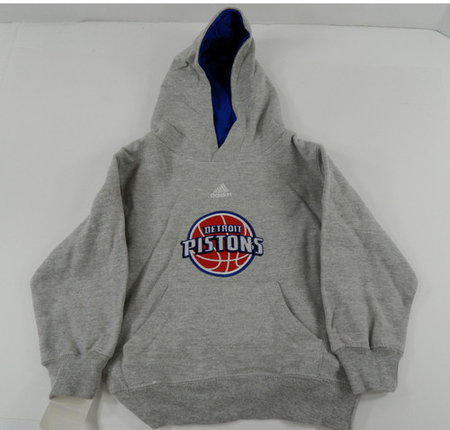 2013-14 Toddler Detroit Pistons Grey Hoodie Sweatshirt Adidas NWT 4T 36S