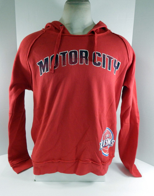 Ladies Detroit Pistons Red Hoodie Sweatshirt Brushed Fleece NWT XL 38S