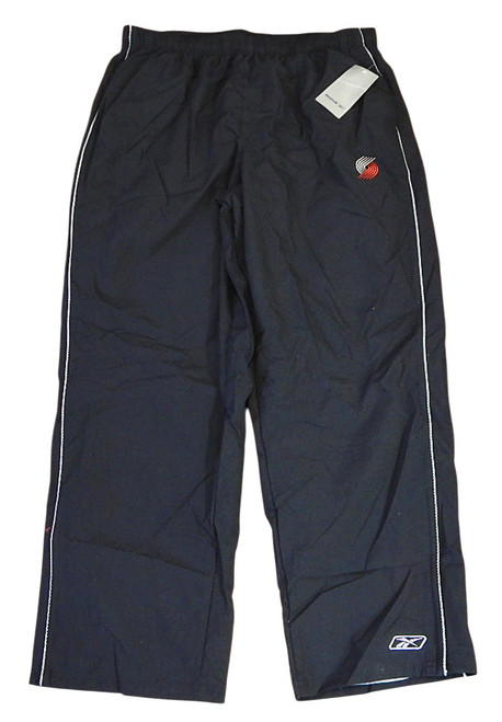 Portland Trail Blazers Reebok Team Issued Warm Up Swishy Pants Black XXL