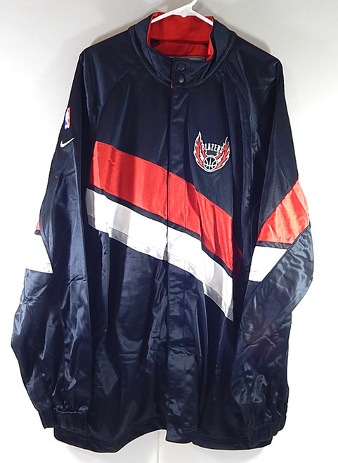 Portland Trail Blazers Fire Logo Nike Team Issued Warm Up Jacket Black 4XL