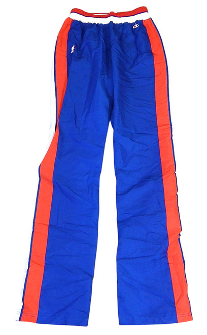 1990's Detroit Pistons Champion Team Issued Vintage Warm Up Pants Blue Size 36