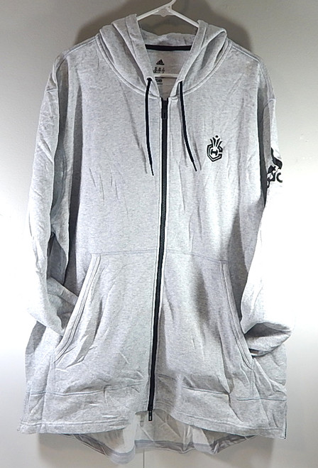 Charlotte Hornets Adidas Team Issued Hoodie Sweatshirt Heather Gray 3XL +2"