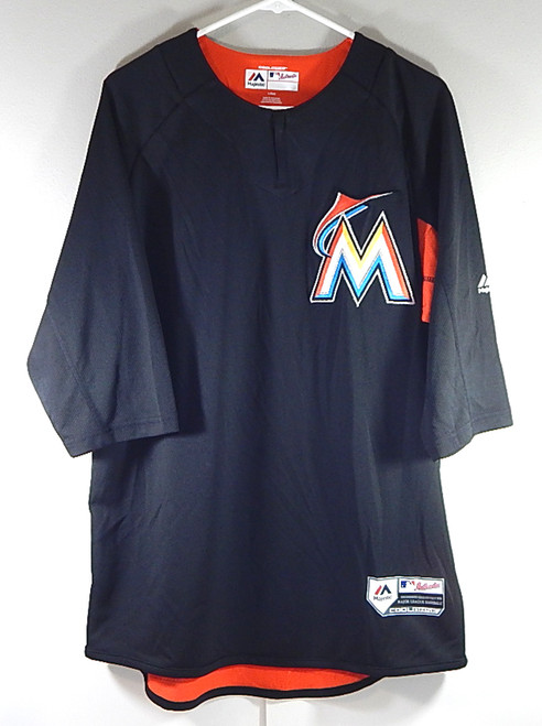 Miami Marlins Majestic Cool Base MLB Team Issued Baseball Jersey Black 3XL