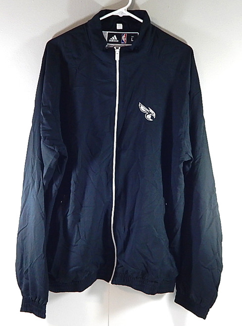 Charlotte Hornets Adidas Team Issued Warm Up Zip Up Jacket Black XL