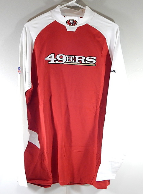 San Francisco 49'ers Reebok Team Issued Long Sleeve Shirt Red White Small