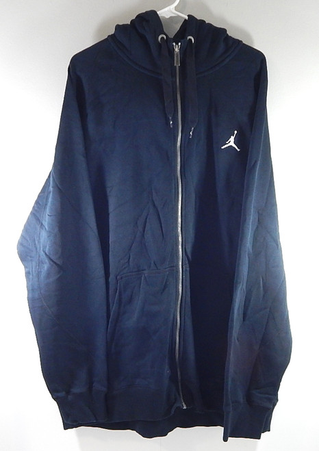 Jordan Nike Air Player Issued Zip Up Hoodie Sweatshirt Black White Size Tag Cut